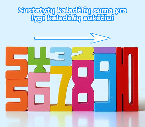 Skaičių kaladėlės (20vnt)
