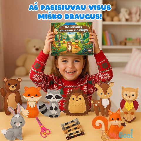 vaikiškas siuvimo rinkinys